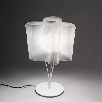 Artemide Decorative Logico настольная лампа Logico Mini Tavolo, белое стекло, шир 28см, выс 44см, max 3x40W накал E14, металл, диммер