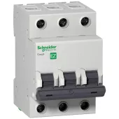 Автоматический выключатель Schneider Electric Easy9, 3 полюса, 63A, тип B, 4,5kA